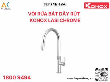 Vòi rửa chén bát dây rút KONOX Lasi Chrome